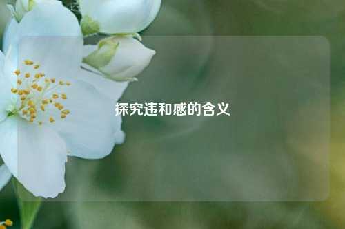 探究违和感的含义