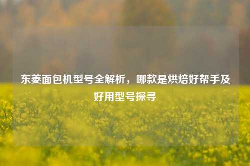 东菱面包机型号全解析，哪款是烘焙好帮手及好用型号探寻