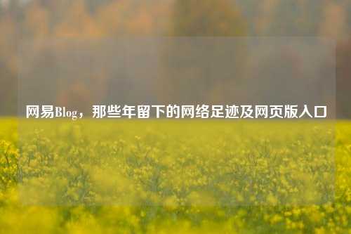 网易Blog，那些年留下的网络足迹及网页版入口