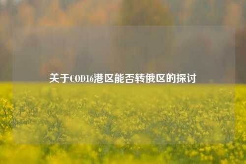 关于COD16港区能否转俄区的探讨