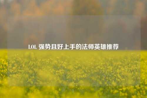 LOL 强势且好上手的法师英雄推荐