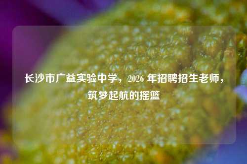 长沙市广益实验中学,2026 年招聘招生老师,筑梦起航的摇篮