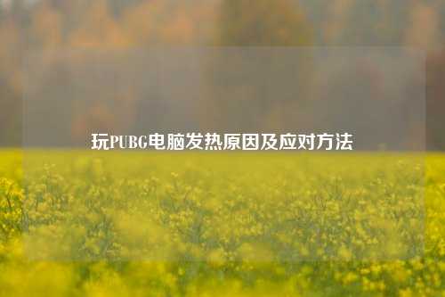 玩PUBG电脑发热原因及应对方法