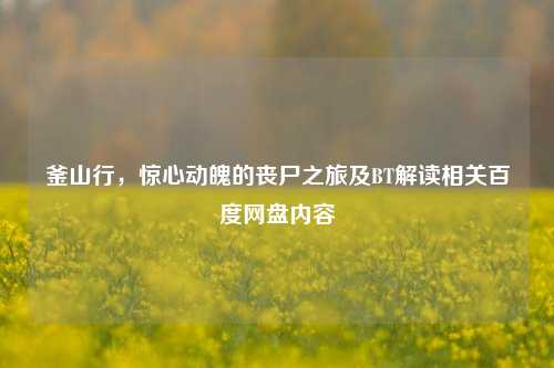 釜山行，惊心动魄的丧尸之旅及BT解读相关百度网盘内容