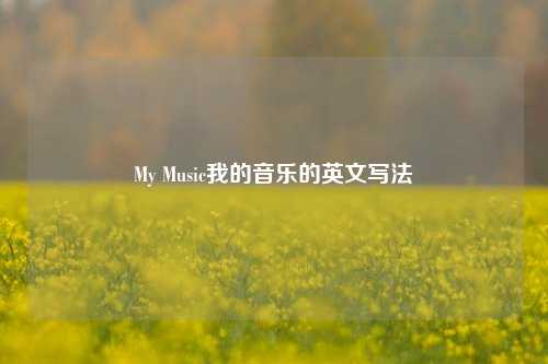 My Music我的音乐的英文写法
