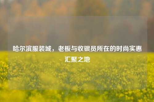 哈尔滨服装城，老板与收银员所在的时尚实惠汇聚之地
