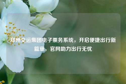 郑州交运集团电子票务系统，开启便捷出行新篇章，官网助力出行无忧