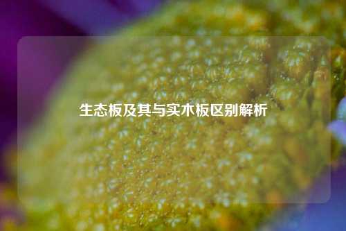生态板及其与实木板区别解析