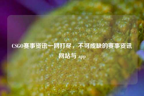 CSGO赛事资讯一网打尽，不可或缺的赛事资讯网站与 app