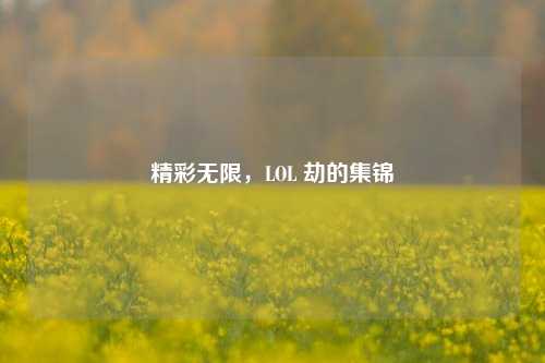 精彩无限,LOL 劫的集锦