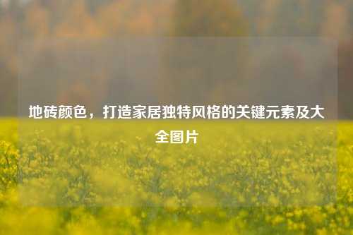 地砖颜色,打造家居独特风格的关键元素及大全图片