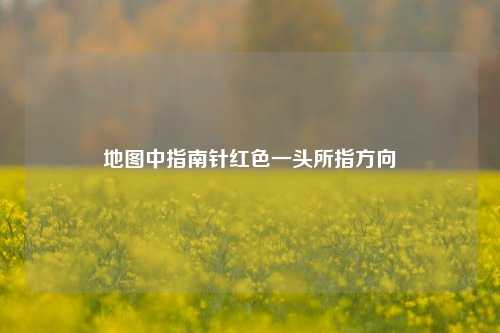地图中指南针红色一头所指方向