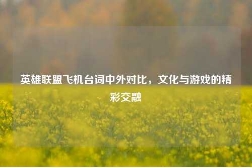 英雄联盟飞机台词中外对比，文化与游戏的精彩交融