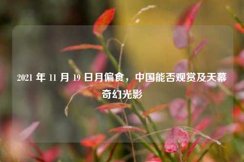2021 年 11 月 19 日月偏食,中国能否观赏及天幕奇幻光影