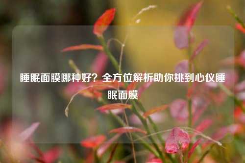 睡眠面膜哪种好?全方位解析助你挑到心仪睡眠面膜