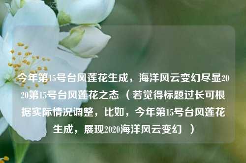 今年第15号台风莲花生成,海洋风云变幻尽显2020第15号台风莲花之态 (若觉得标题过长可根据实际情况调整,比如,今年第15号台风莲花生成,展现2020海洋风云变幻 )