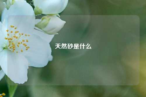 天然砂是什么