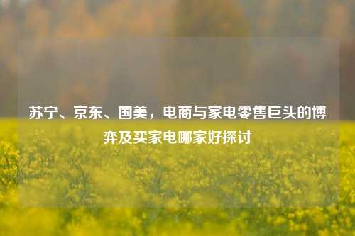 苏宁、京东、国美，电商与家电零售巨头的博弈及买家电哪家好探讨