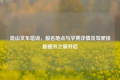 昆山叉车培训，报名地点与学费详情及驾驶技能提升之旅开启