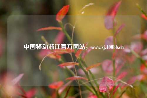 中国移动浙江官方网站，www.zj.10086.cn