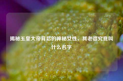 揭秘玉皇大帝背后的神秘女性，其老婆究竟叫什么名字