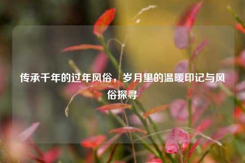 传承千年的过年风俗,岁月里的温暖印记与风俗探寻