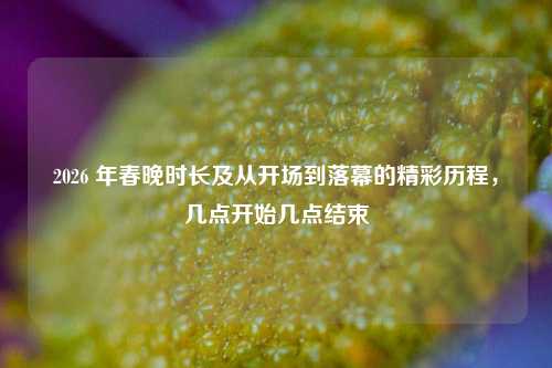 2026 年春晚时长及从开场到落幕的精彩历程,几点开始几点结束