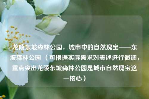 龙陵东坡森林公园,城市中的自然瑰宝——东坡森林公园 (可根据实际需求对表述进行微调,重点突出龙陵东坡森林公园是城市自然瑰宝这一核心)