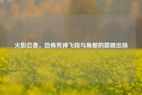 火影忍者,恐怖死神飞段与角都的震撼出场