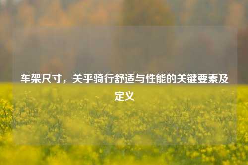 车架尺寸,关乎骑行舒适与性能的关键要素及定义