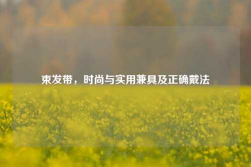 束发带,时尚与实用兼具及正确戴法