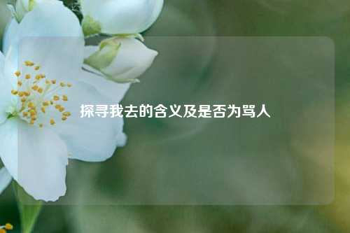 探寻我去的含义及是否为骂人