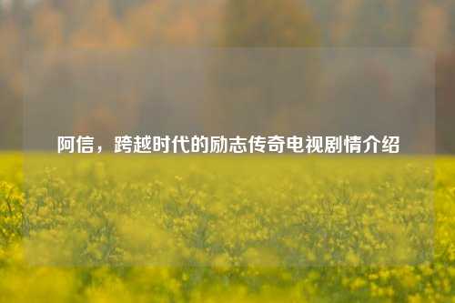 阿信，跨越时代的励志传奇电视剧情介绍