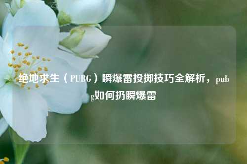 绝地求生（PUBG）瞬爆雷投掷技巧全解析，pubg如何扔瞬爆雷
