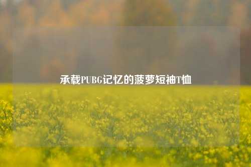 承载PUBG记忆的菠萝短袖T恤