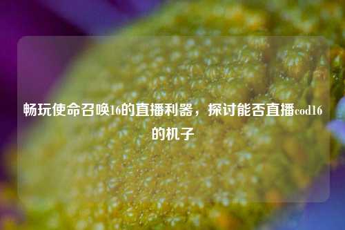 畅玩使命召唤16的直播利器,探讨能否直播cod16的机子