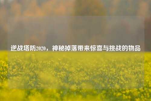 逆战塔防2020，神秘掉落带来惊喜与挑战的物品