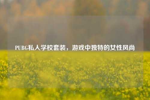 PUBG私人学校套装，游戏中独特的女性风尚
