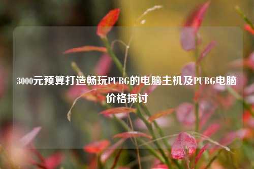 3000元预算打造畅玩PUBG的电脑主机及PUBG电脑价格探讨