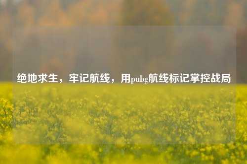 绝地求生，牢记航线，用pubg航线标记掌控战局