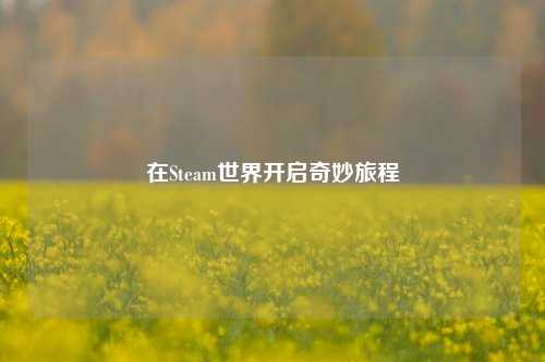 在Steam世界开启奇妙旅程