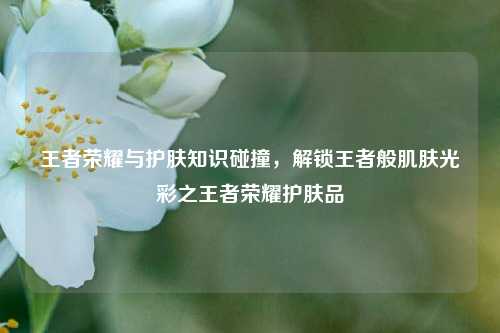王者荣耀与护肤知识碰撞,解锁王者般肌肤光彩之王者荣耀护肤品