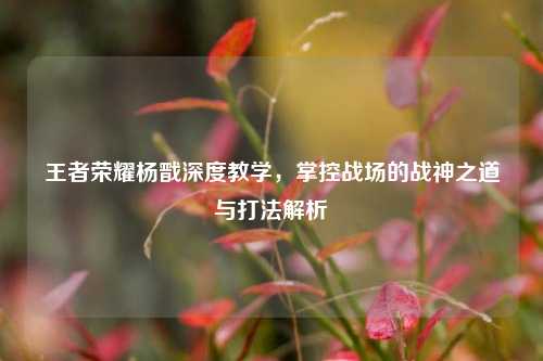王者荣耀杨戬深度教学,掌控战场的战神之道与打法解析