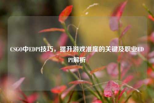CSGO中EDPI技巧，提升游戏准度的关键及职业EDPI解析