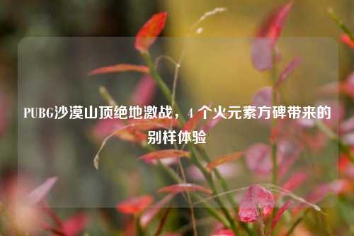 PUBG沙漠山顶绝地激战,4 个火元素方碑带来的别样体验