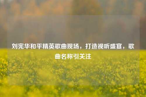 刘宪华和平精英歌曲现场,打造视听盛宴,歌曲名称引关注