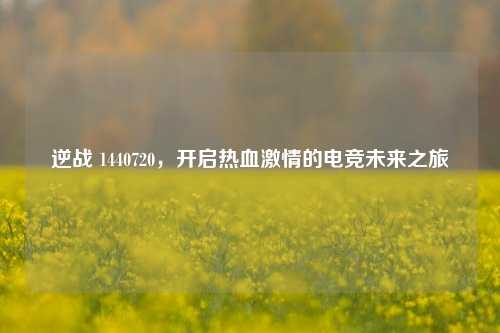 逆战 1440720,开启热血激情的电竞未来之旅