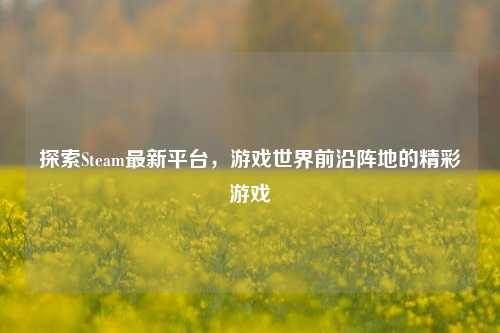 探索Steam最新平台,游戏世界前沿阵地的精彩游戏