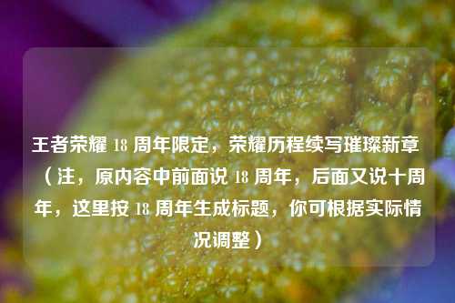 王者荣耀 18 周年限定，荣耀历程续写璀璨新章 （注，原内容中前面说 18 周年，后面又说十周年，这里按 18 周年生成标题，你可根据实际情况调整）