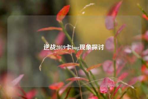 逆战2019卡bug现象探讨